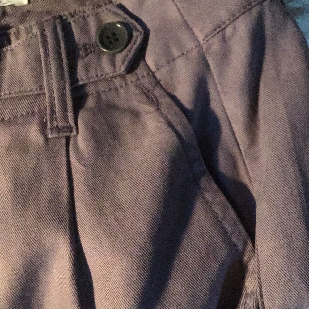 Madewell Harlow Front Pleated Wide Leg Pants, Smokey Grape, Size 00 - Picture 3 of 10